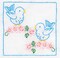 Jack Dempsey Stamped White Quilt Blocks 9"X9" 12/Pkg-Love Birds